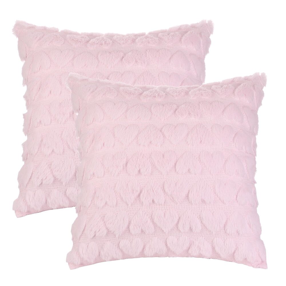 6478 Pack of 2 Printed Decorative Pillow Covers Modern Heart Pattern Pillow